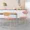 Armen Living Neo Modern Pink Velvet and Gold Metal Leg Dining Room Chairs, PK2 LCNESIGLPNK - alternate 6